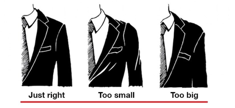 Custom size illustration with jacket sizing