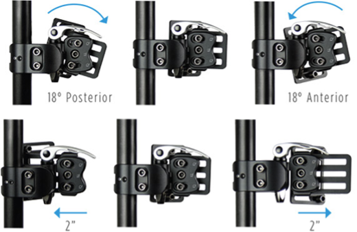 Back support adjustment parts